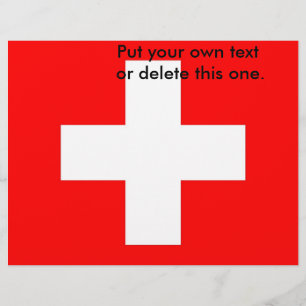 Flyer mit Schweizer Flagge