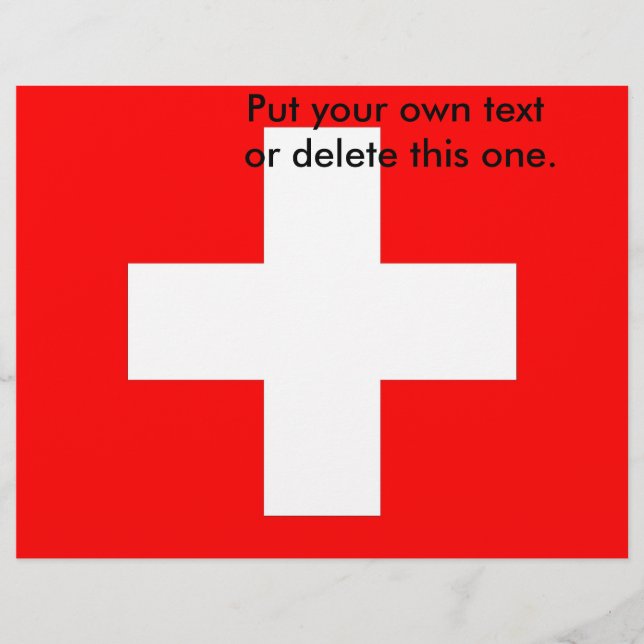 Flyer mit Schweizer Flagge (Vorne)