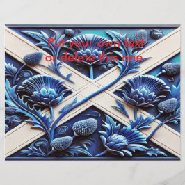 Flyer mit Scottish Thistles Design