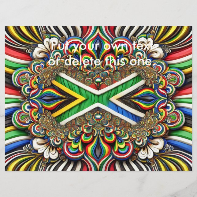 Flyer mit südafrikanischem Farbdesign (Vorne)