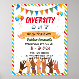 Flyer-Poster zum Tag des kulturellen Diversity Poster