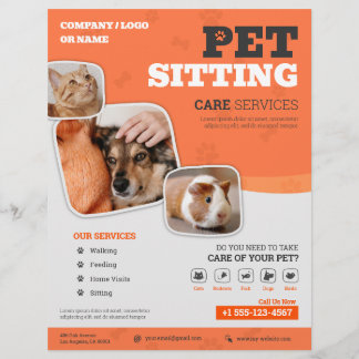 Flyer Sitzungsdienste für Haustiere