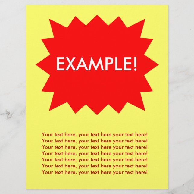 Flyer Template: Aufmerksamkeit Grabber: Rote Explo (Vorne)