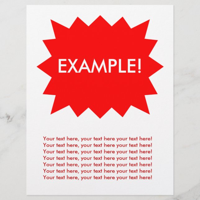 Flyer Template: Aufmerksamkeit Grabber: Rote Explo (Vorne)