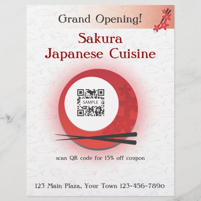 Flyer Template Japanisches Restaurant (Vorne)