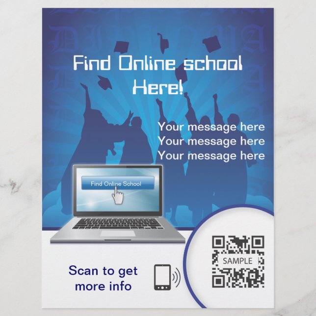 Flyer Template Online Grad (Vorne)