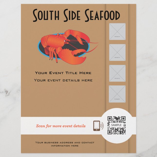 Flyer Template Seafood Restaurant (Vorne)