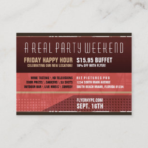 Flyer-Übertreibungs-geheimes Versteck-Party Visitenkarte