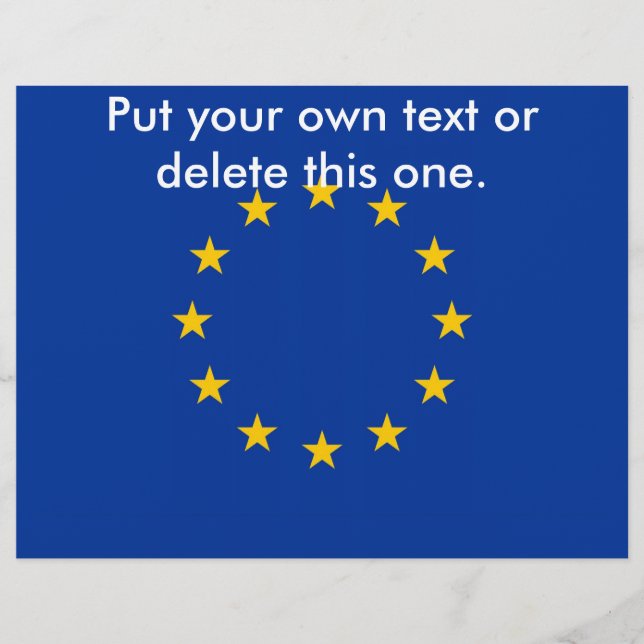 Flyer unter der Flagge der europäischen Gewerkscha (Vorne)