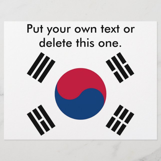 Flyer unter der Flagge Südkoreas (Vorne)