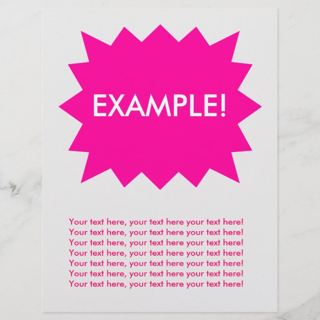 Flyer Vorlage: Blickfang: Pinke Explosion! (Vorne)