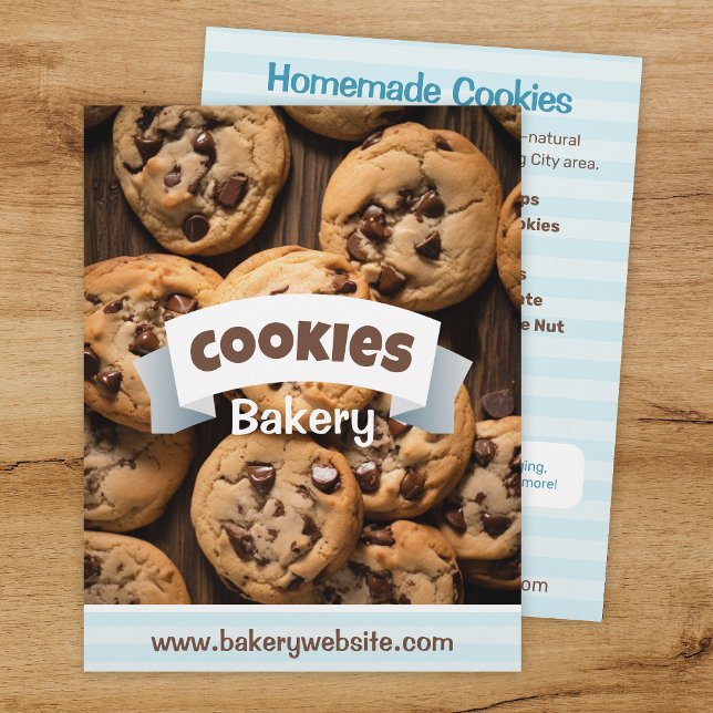 Flyer-Vorlage für das Cookie-Bäckereimenü Flyer (Von Creator hochgeladen)
