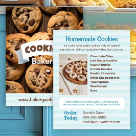 Flyer-Vorlage für das Cookie-Bäckereimenü Flyer