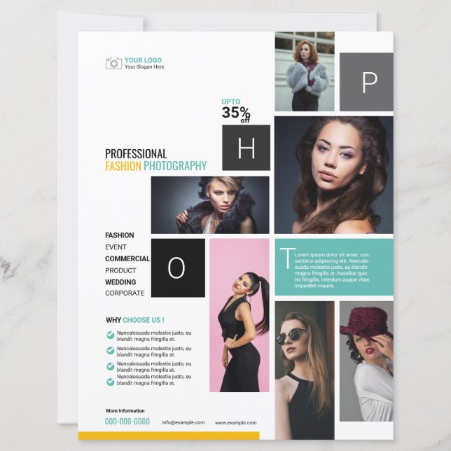Flyer-Vorlage für Fotografie (Vorderseite)