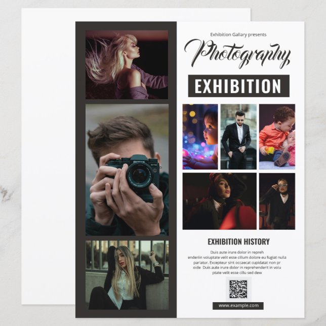 Flyer-Vorlage für Fotografieausstellung (Vorne/Hinten)