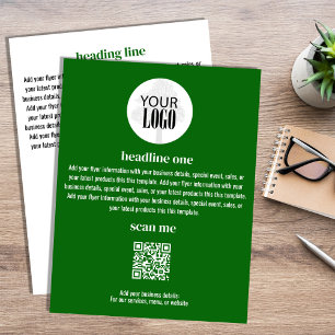 Flyer-Vorlage für grünes Geschäftsmarketing Flyer