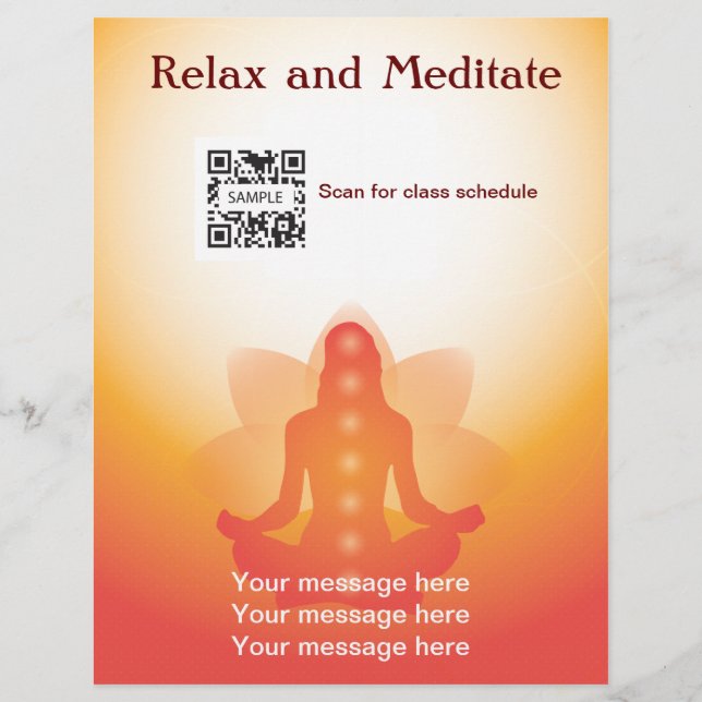 Flyer Vorlage Yoga (Vorne)