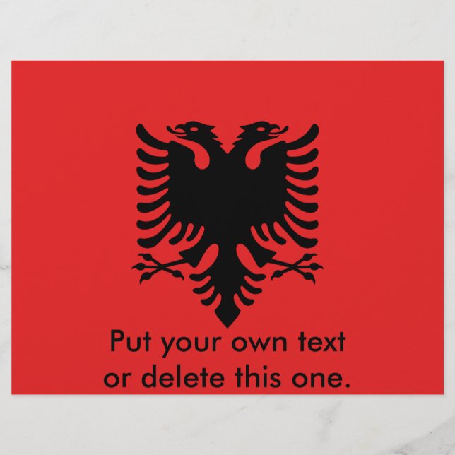 Flyer with Flag of Albania (Vorne)