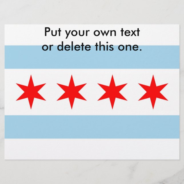 Flyer with Flag of Chicago, U.S.A. (Vorne)