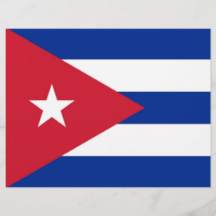 Flyer with Flag of Cuba