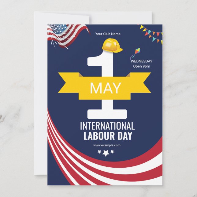 Flyer zum Internationalen Arbeitstag Einladung (Vorderseite)