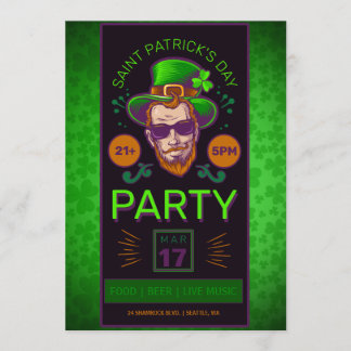 Flyer zum Party Saint Patrick Einladung