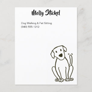 Flyer zum Sitzen von Hunden oder Haustieren