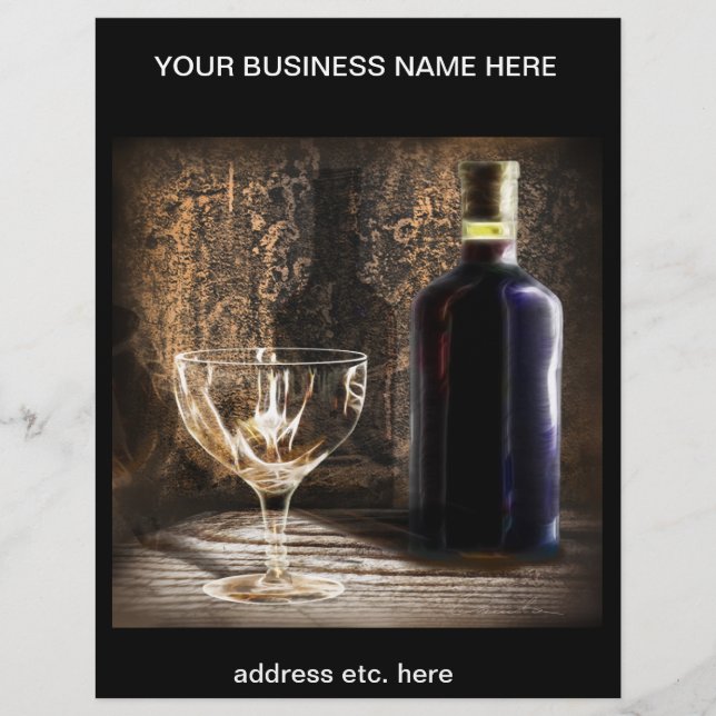 Flyer zum Thema Wein (Vorne)