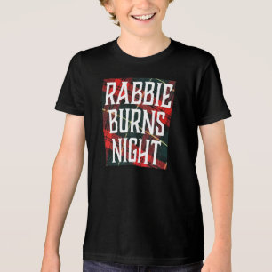 Flyer zur Burns-Night-Feier auf mehrfarbigem Hinte Tri-Blend Shirt