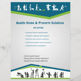 Flyervorlage für Heimservices Flyer