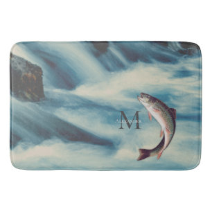 Flyfish Foreut Fisherman Blue River Monogram Badematte