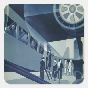 Flyg Med A-B Aerotransport Quadratischer Aufkleber