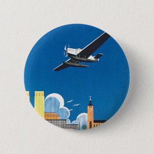 Flyg über Stockholm Button