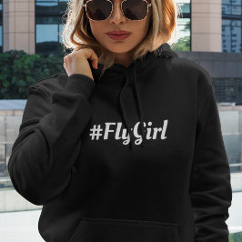 #FlyGirl Typografie Einfach, modern, kundenspezifi Hoodie
