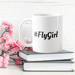 #FlyGirl Typografie Einfach,Moderne Reise Kaffeetasse
