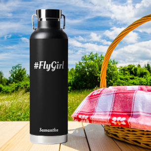 #FlyGirl Typografie Einfache, Moderne Reise indivi Trinkflasche