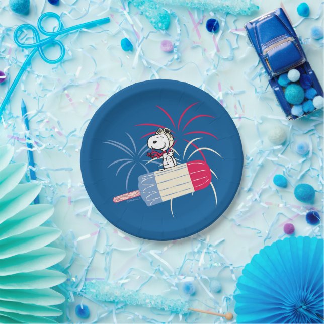 Flying Ace Snoopy on Ice Pop Pappteller (Party)