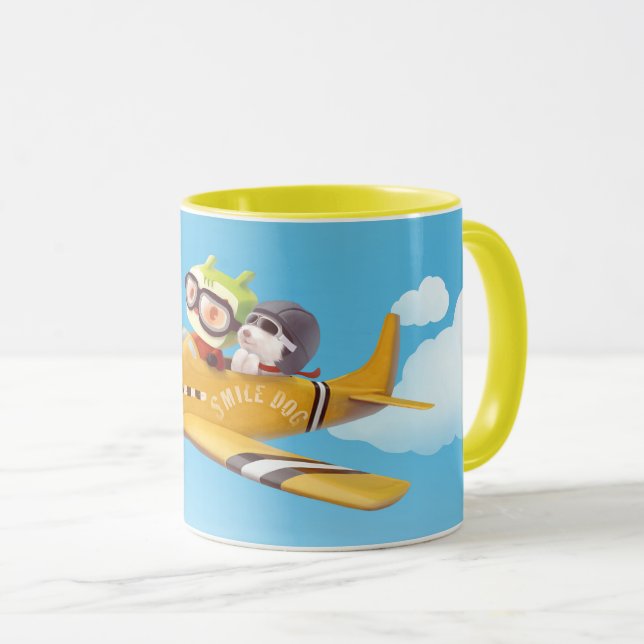 Flying Adventure mit Hund Tasse (VorderseiteRechts)