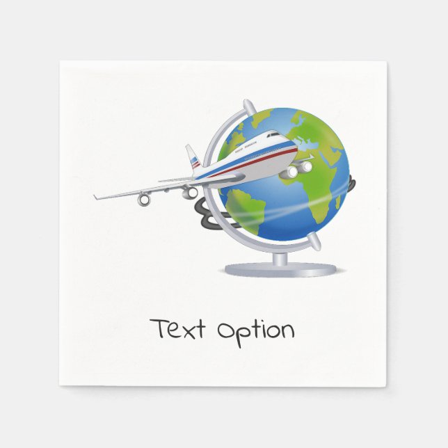 Flying Aircraft Paper Napkins Serviette (Vorderseite)