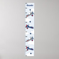 Flying Airplane Growth Chart Behalte bei 8x44!