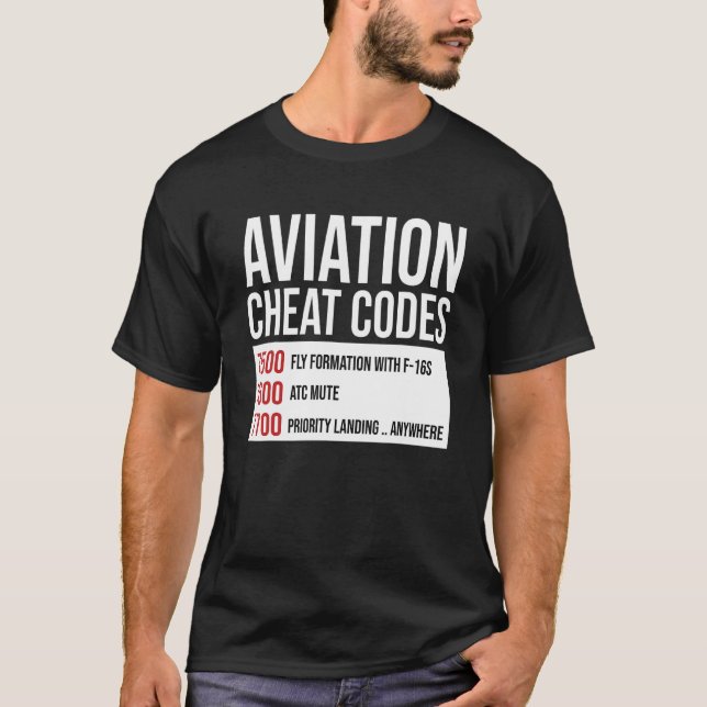 Flying Airplane Pilot Aviation Codes Jet F 16s Cap T-Shirt (Vorderseite)