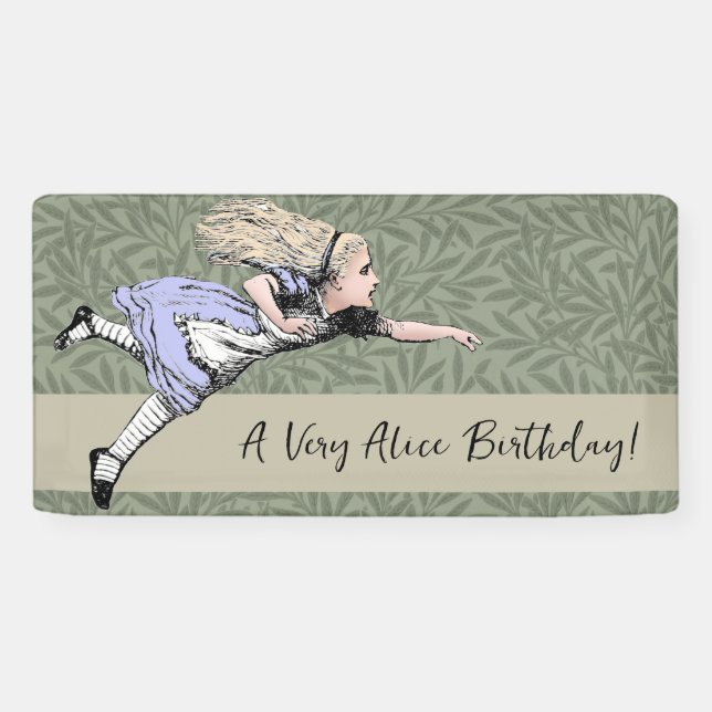 Flying Alice im Wunderland Looking Glass Banner (Horizontal)