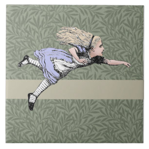 Flying Alice im Wunderland Looking Glass Fliese