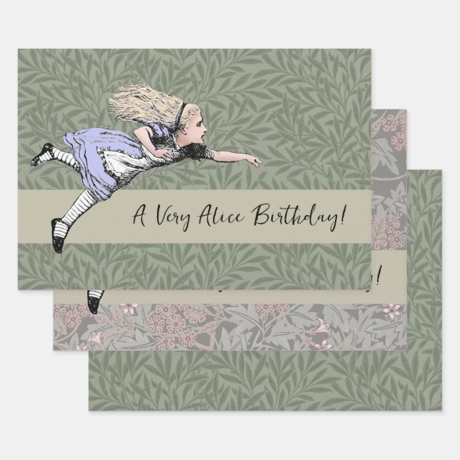 Flying Alice im Wunderland Looking Glass Geschenkpapier Set (Set)