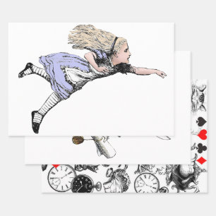 Flying Alice im Wunderland Looking Glass Geschenkpapier Set