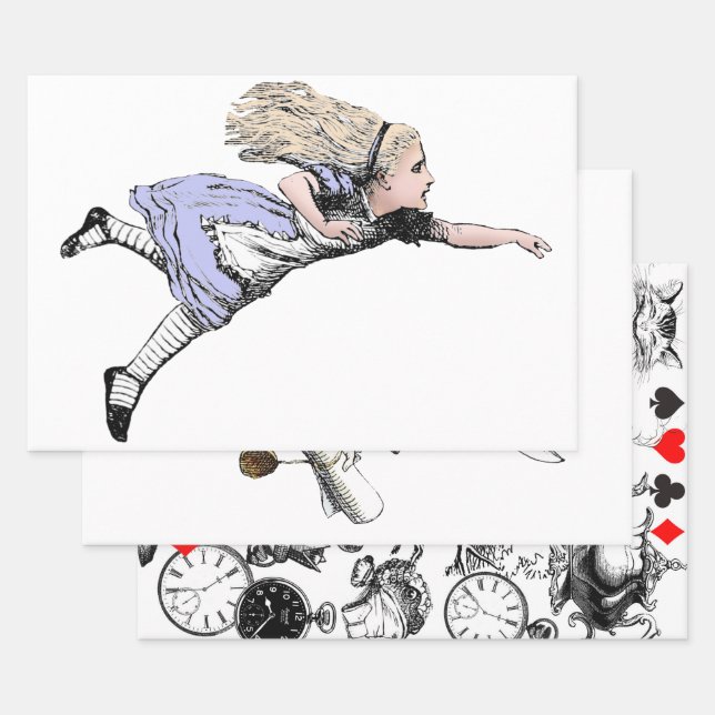 Flying Alice im Wunderland Looking Glass Geschenkpapier Set (Set)