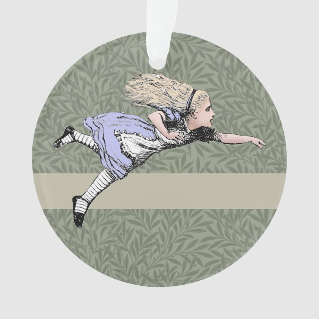 Flying Alice im Wunderland Looking Glass Ornament (Vorderseite)