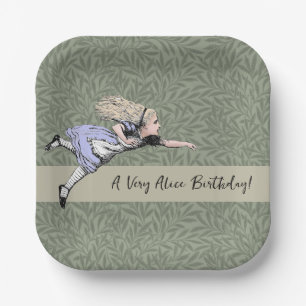 Flying Alice im Wunderland Looking Glass Pappteller