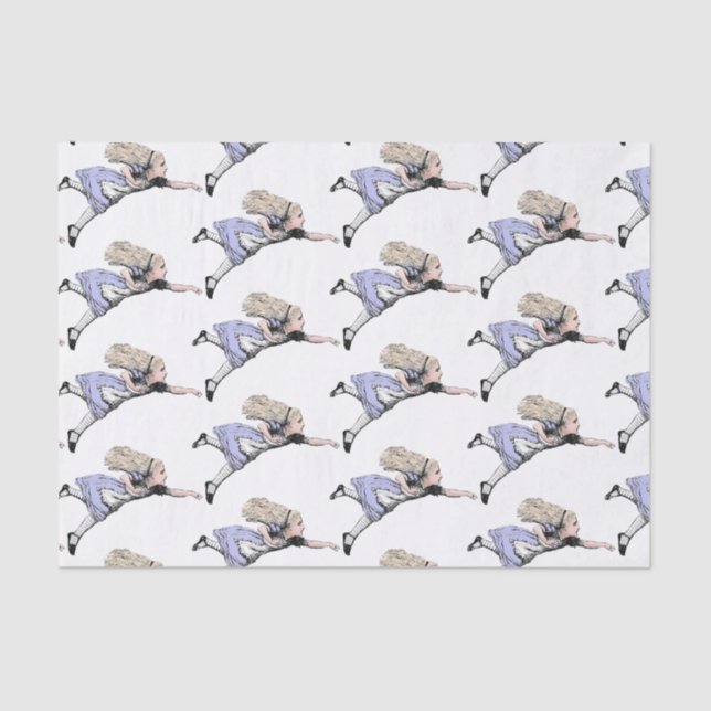 Flying Alice im Wunderland Looking Glass Seidenpapier (Vorderseite)