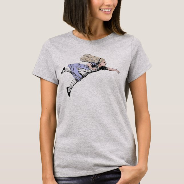 Flying Alice im Wunderland Looking Glass T-Shirt (Vorderseite)